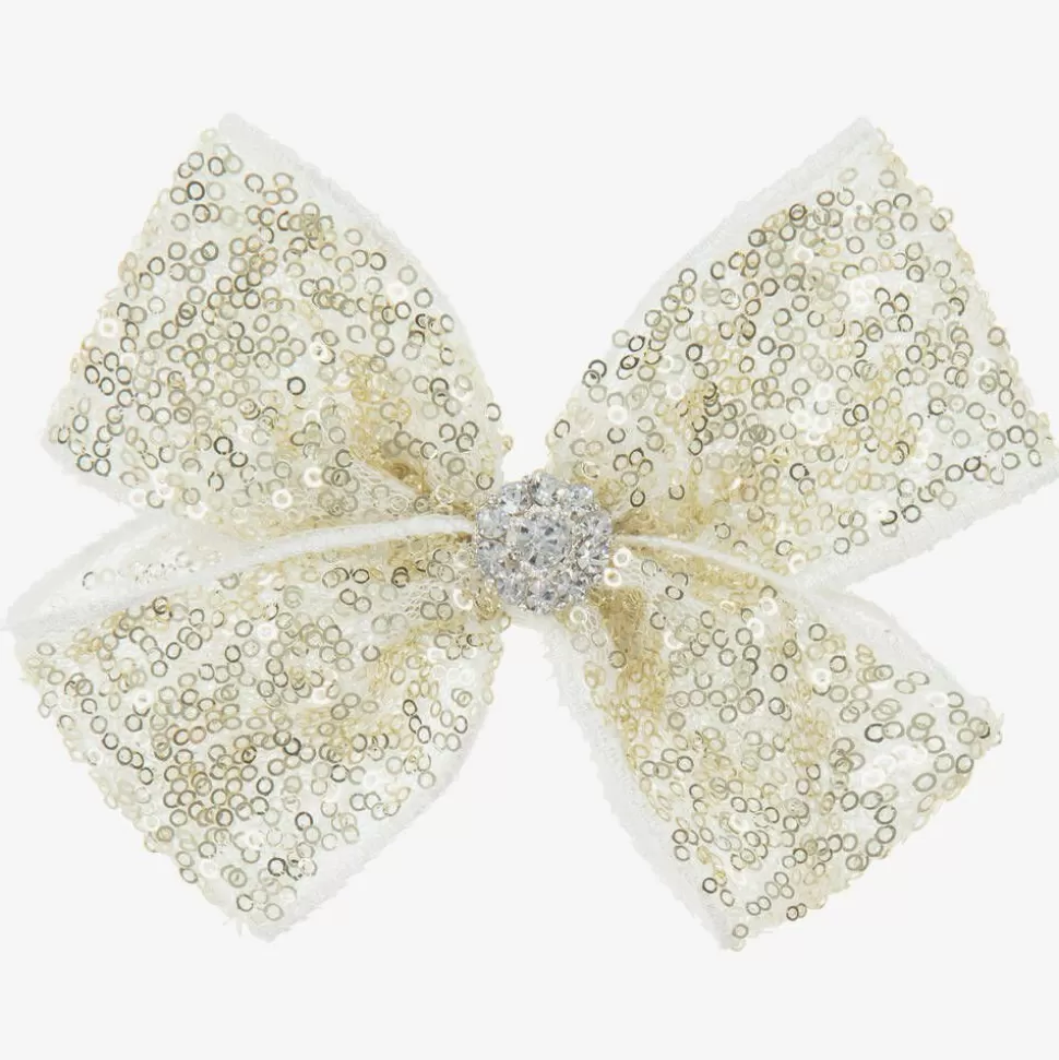 Cute Cute Gold Bow Hairclip (11cm)^ Hair Accessories