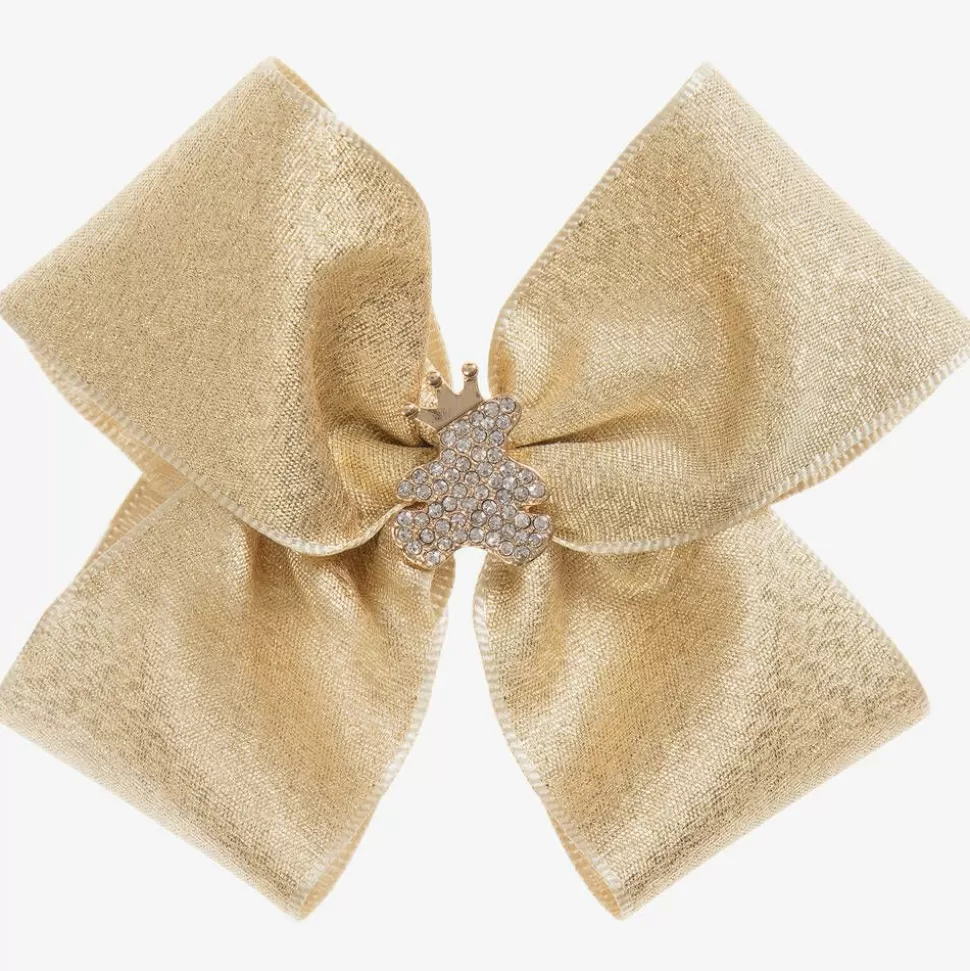 Cute Cute Gold Bow Hairclip (10cm)^ Hair Accessories