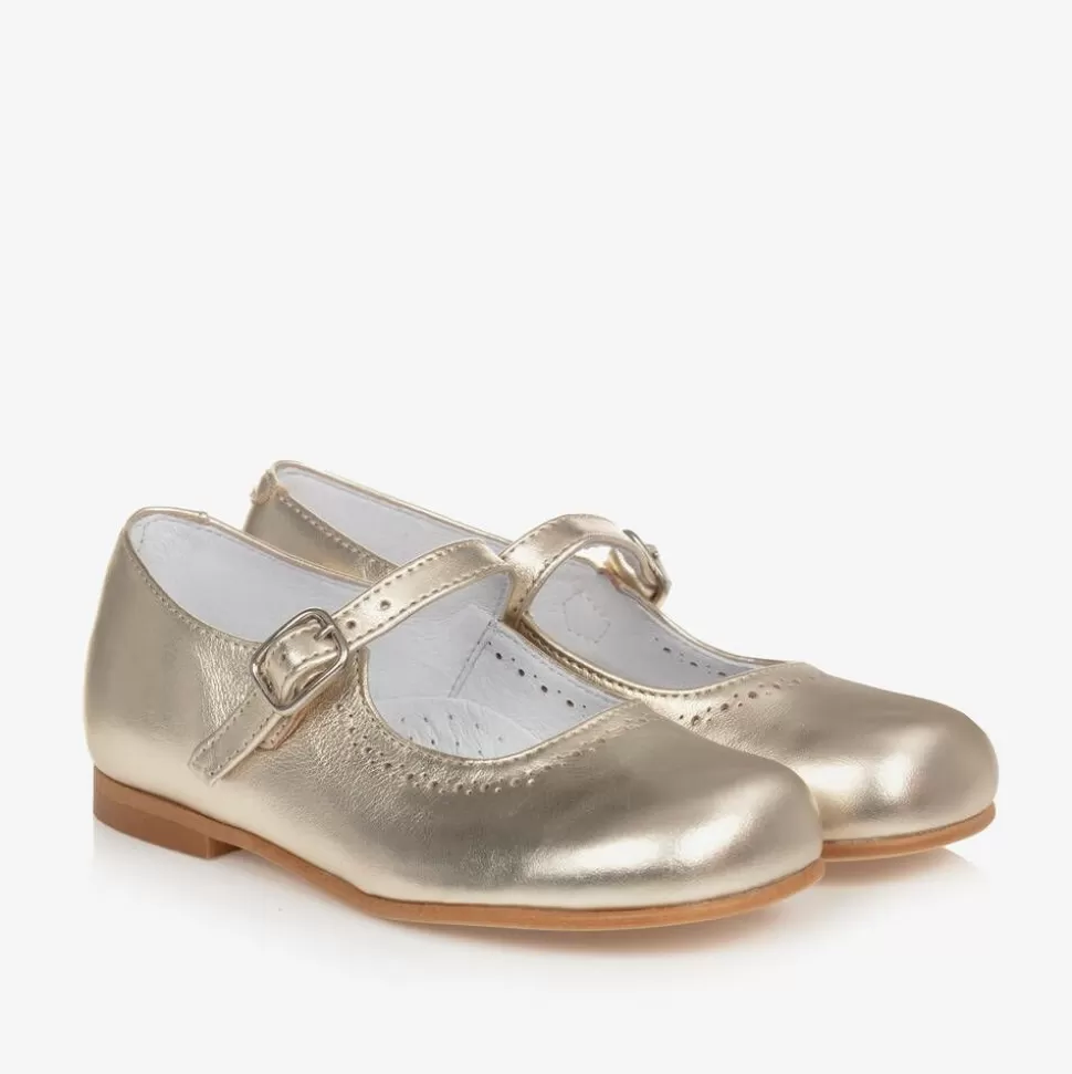 Childrens Classics Gold Leather Shoes^ Bar Shoes | Bar Shoes