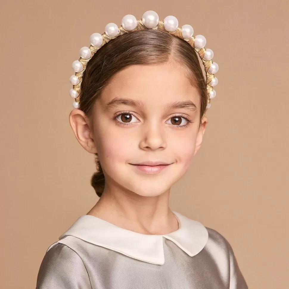 Sienna Likes To Party Gold Vida Pearl Hairband^ Hair Accessories