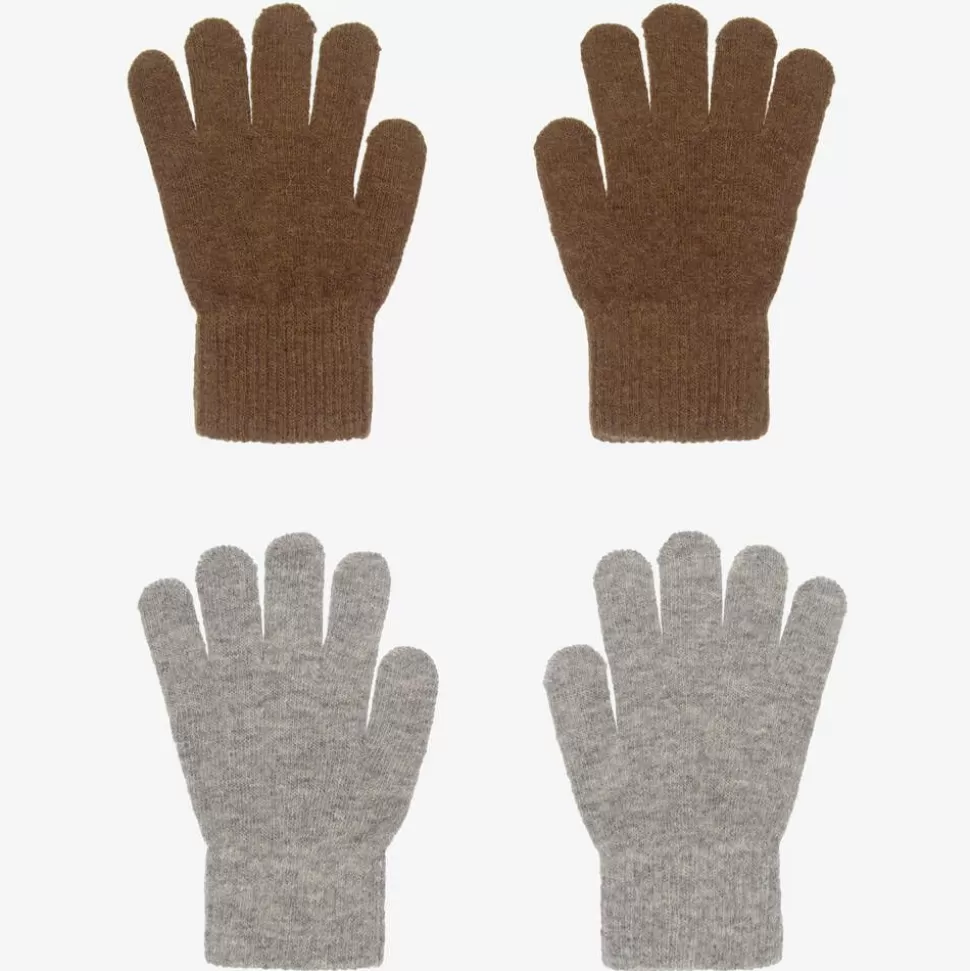 CeLaVi Green & Grey Knitted Gloves (2 Pack)^BOY Gloves & Mittens