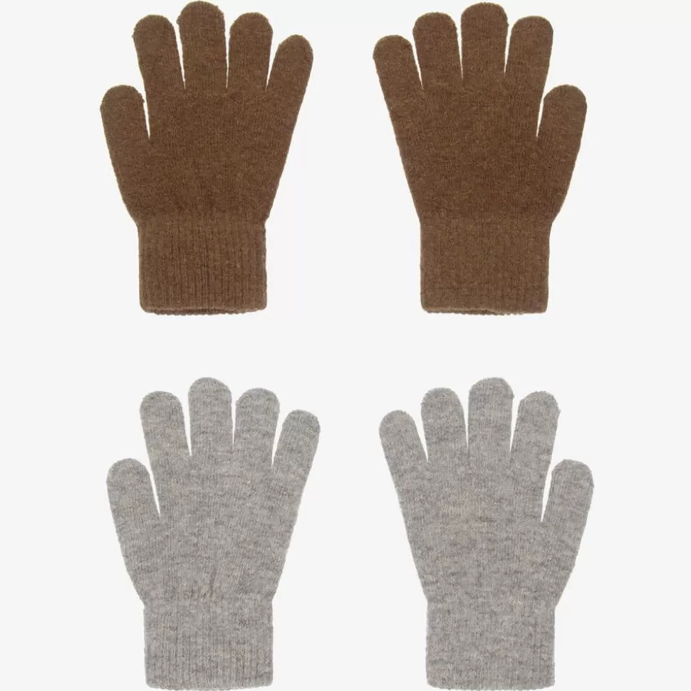CeLaVi Green & Grey Knitted Gloves (2 Pack)^BOY Gloves & Mittens