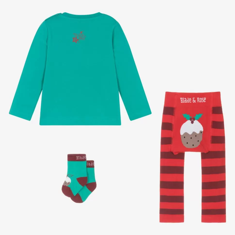 Blade amp; Rose Green & Red Christmas Pudding Outfit Set^BOY Outfit Sets | Outfit Sets