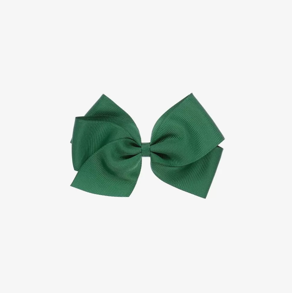 Peach Ribbons Green Bow Hair Clip (12cm)^ Hair Accessories