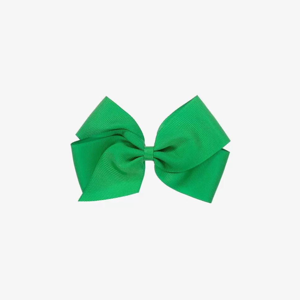 Peach Ribbons Green Bow Hair Clip (12cm)^ Hair Accessories