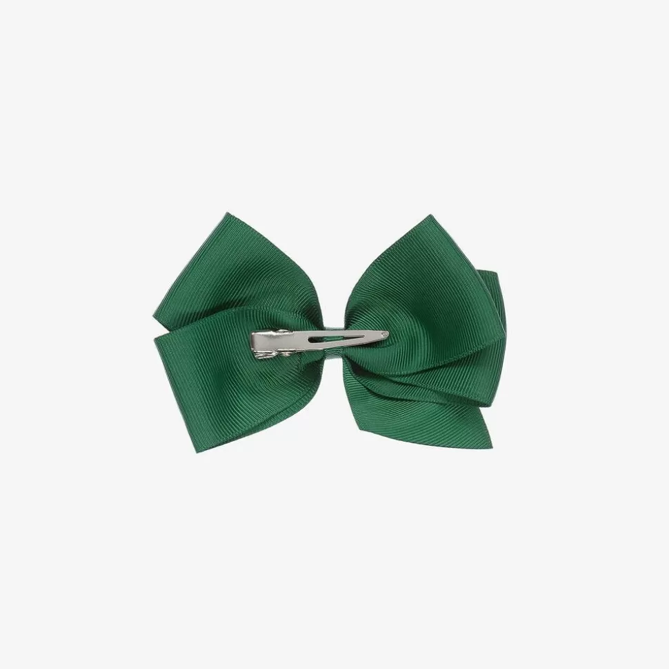 Peach Ribbons Green Bow Hair Clip (12cm)^ Hair Accessories