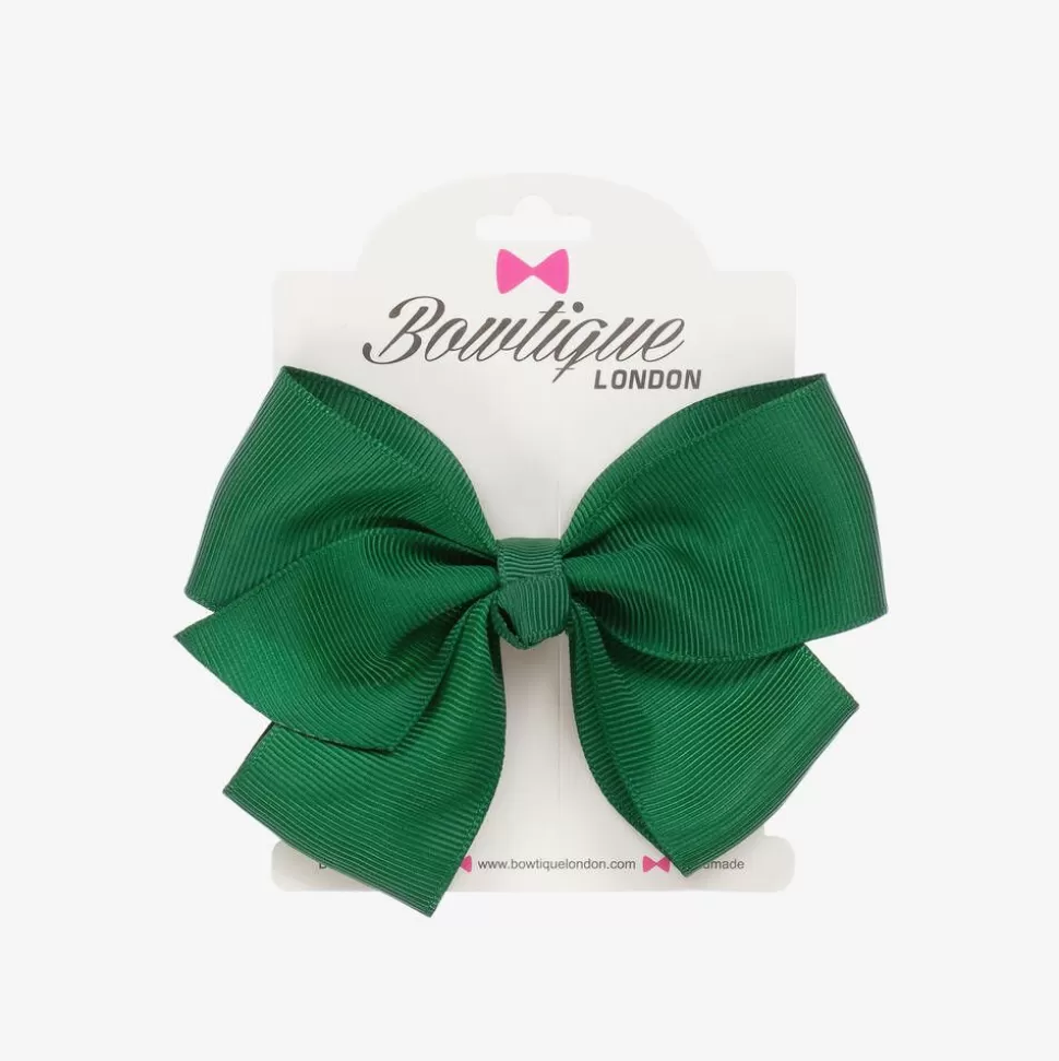 Bowtique London Green Bow Hair Clip (10cm)^ Hair Accessories