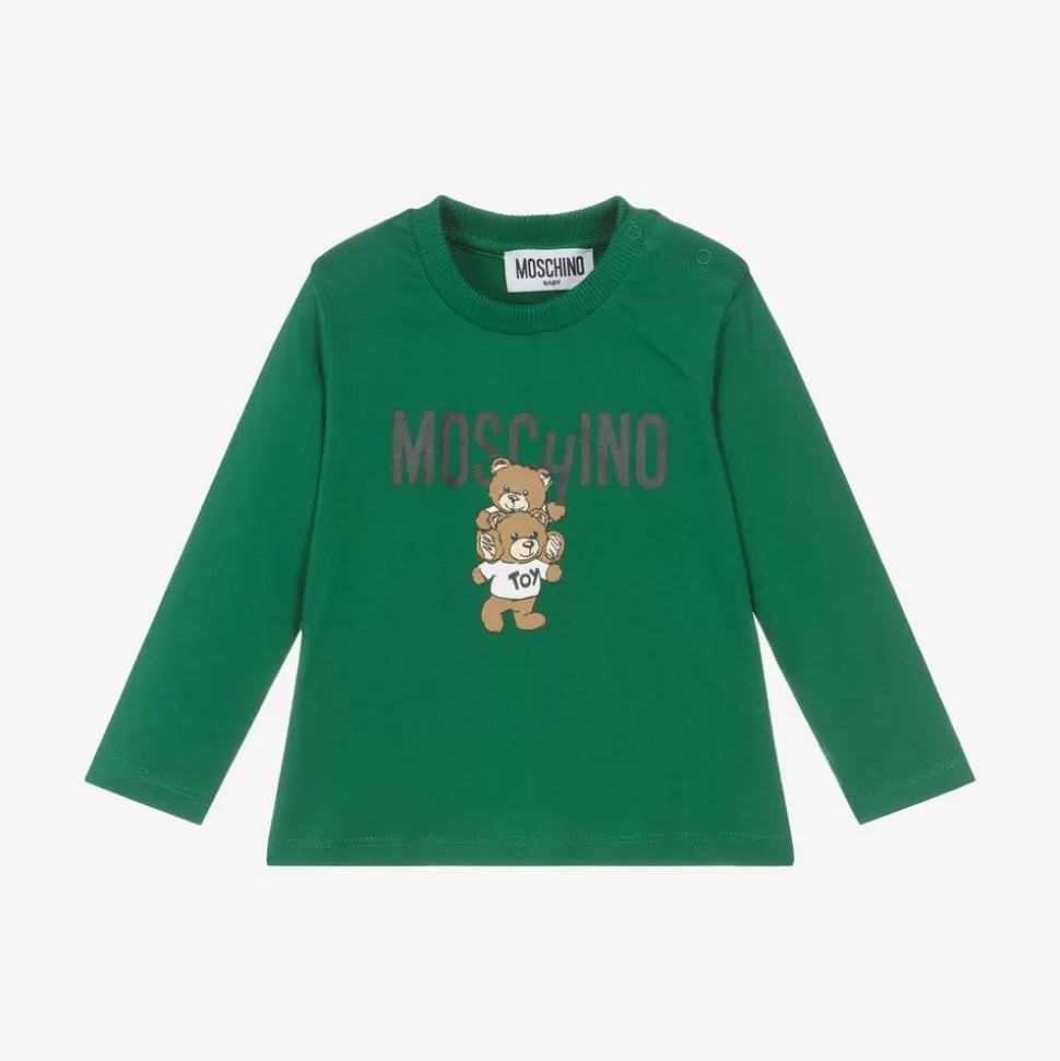 Moschino Baby Green Cotton Baby Top^ Tops