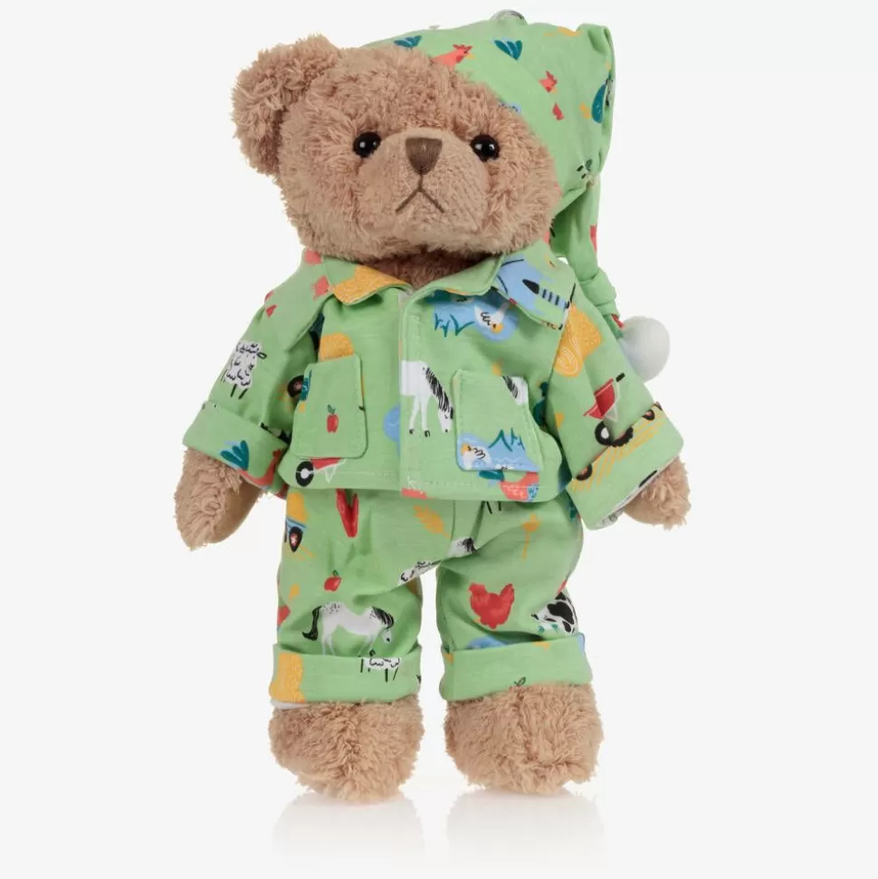 Powell Craft Green Farmyard Pyjama Teddy Bear (34cm)^ Toys