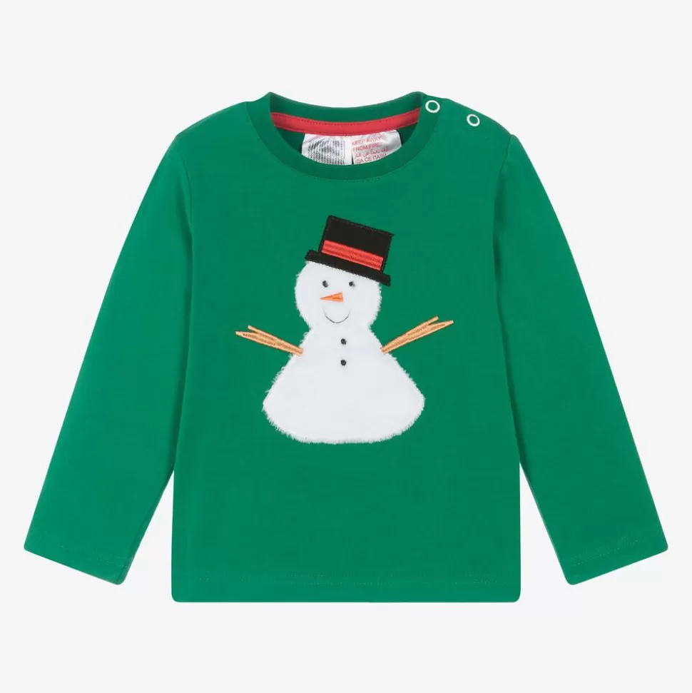 Blade amp; Rose Green Festive Snowman Cotton Top^ Tops