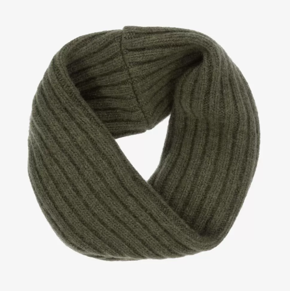 Jamiks Green Merino Wool Knitted Snood^BOY Scarves | Scarves