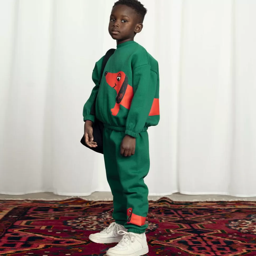 Mini Rodini Green Organic Cotton Dog Print Sweatshirt^BOY Tops | Tops