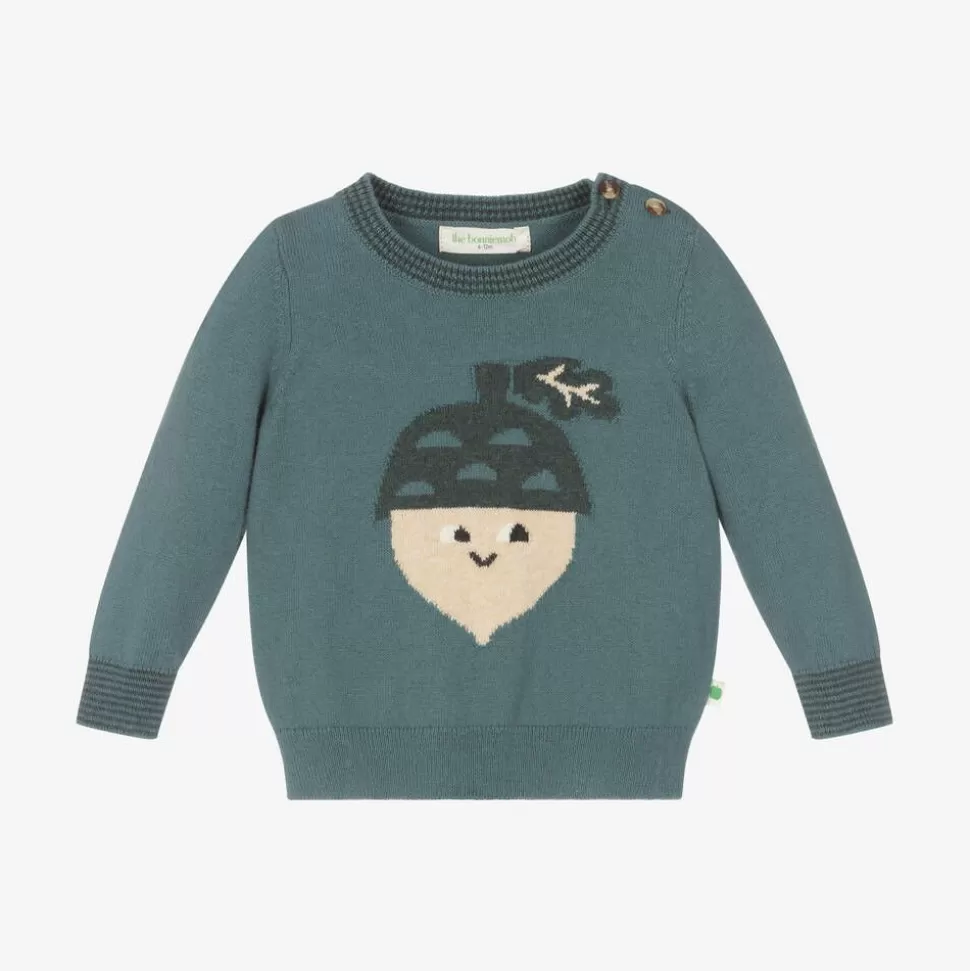 The Bonniemob Green Organic Cotton Knit Acorn Sweater^ Tops