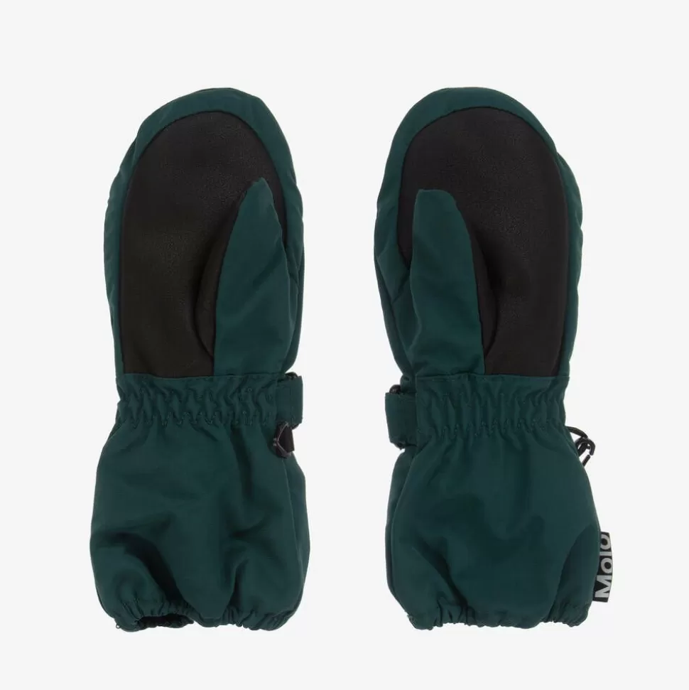 Molo Green Thermal Mittens^BOY Snowwear | Snowwear