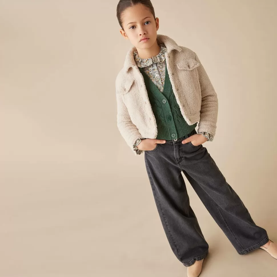 Il Gufo Green Wool Cable Knit Cardigan^ Tops