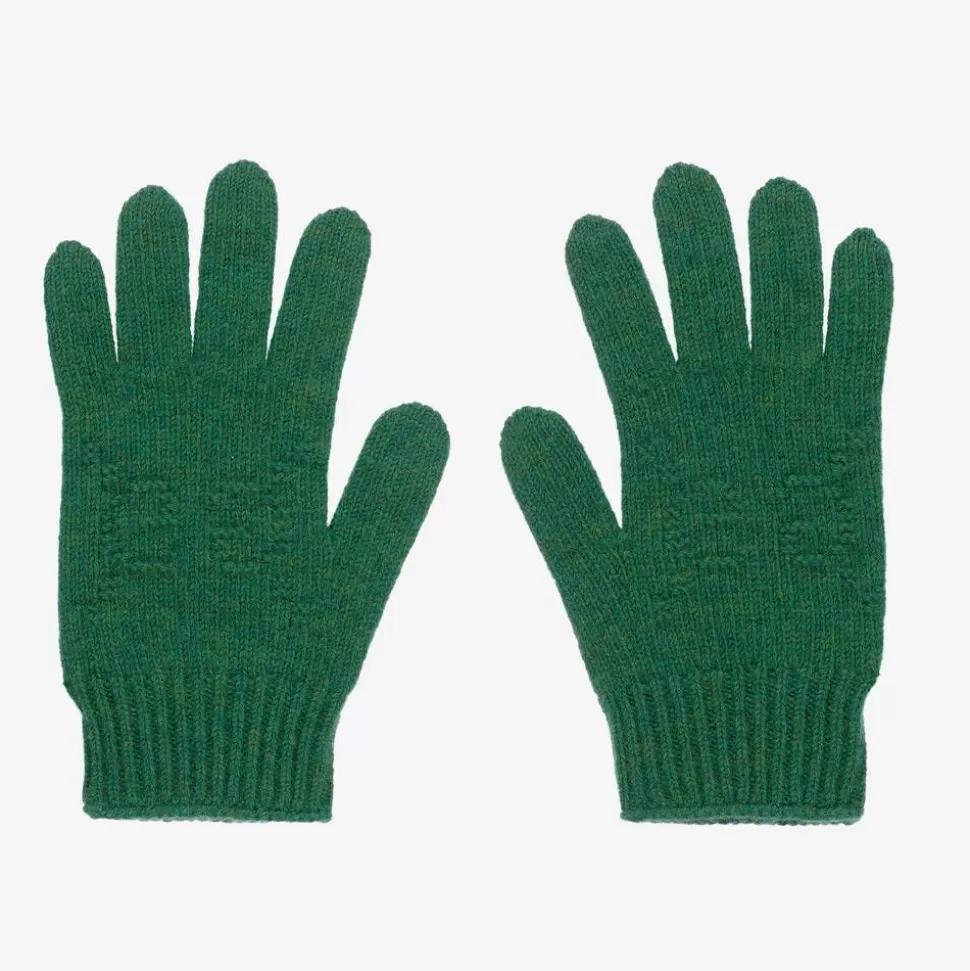 Gucci Green Wool GG Logo Gloves^BOY Gloves & Mittens | Gloves & Mittens