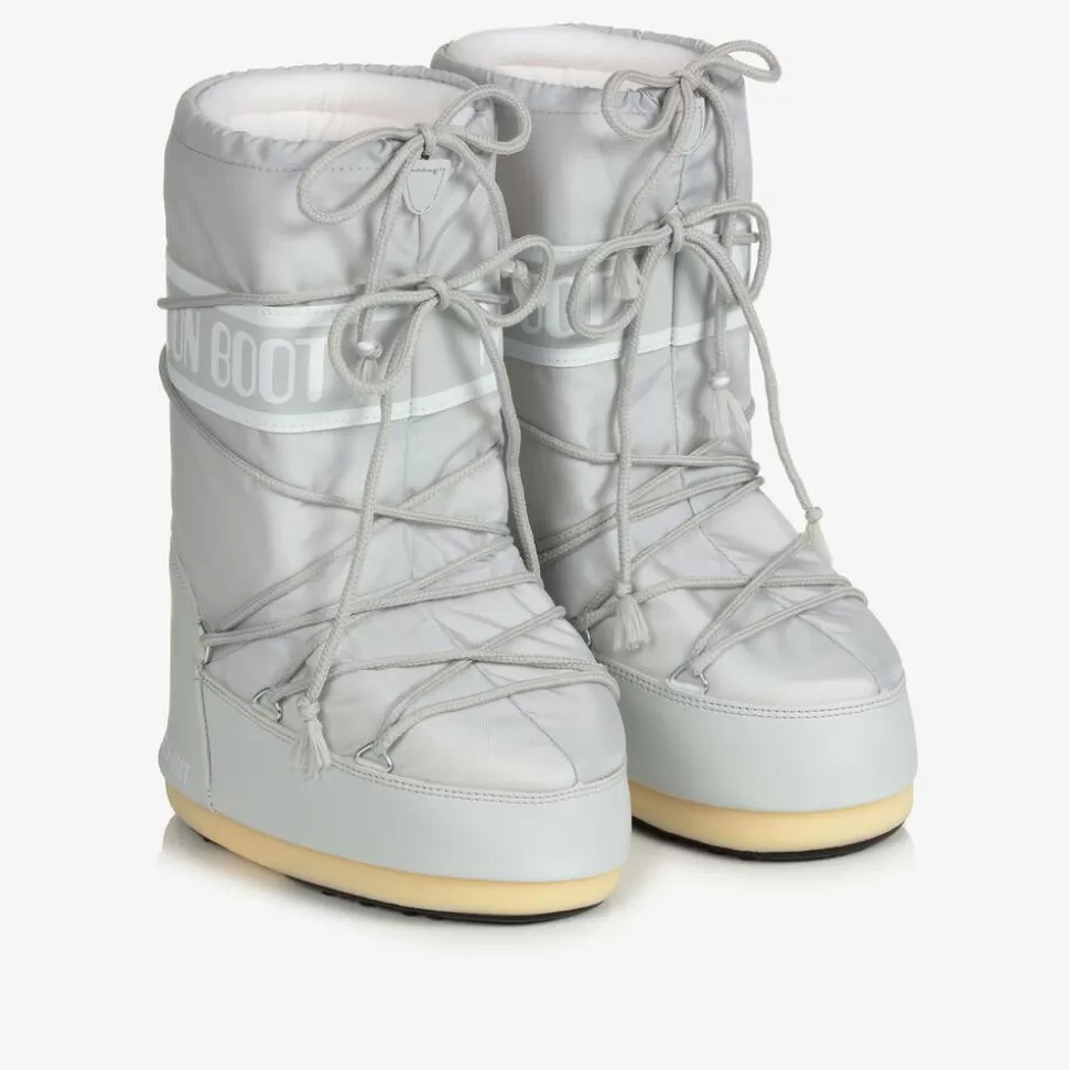 Moon Boot Grey & White Icon Snow Boots^BOY Snow Boots | Snow Boots