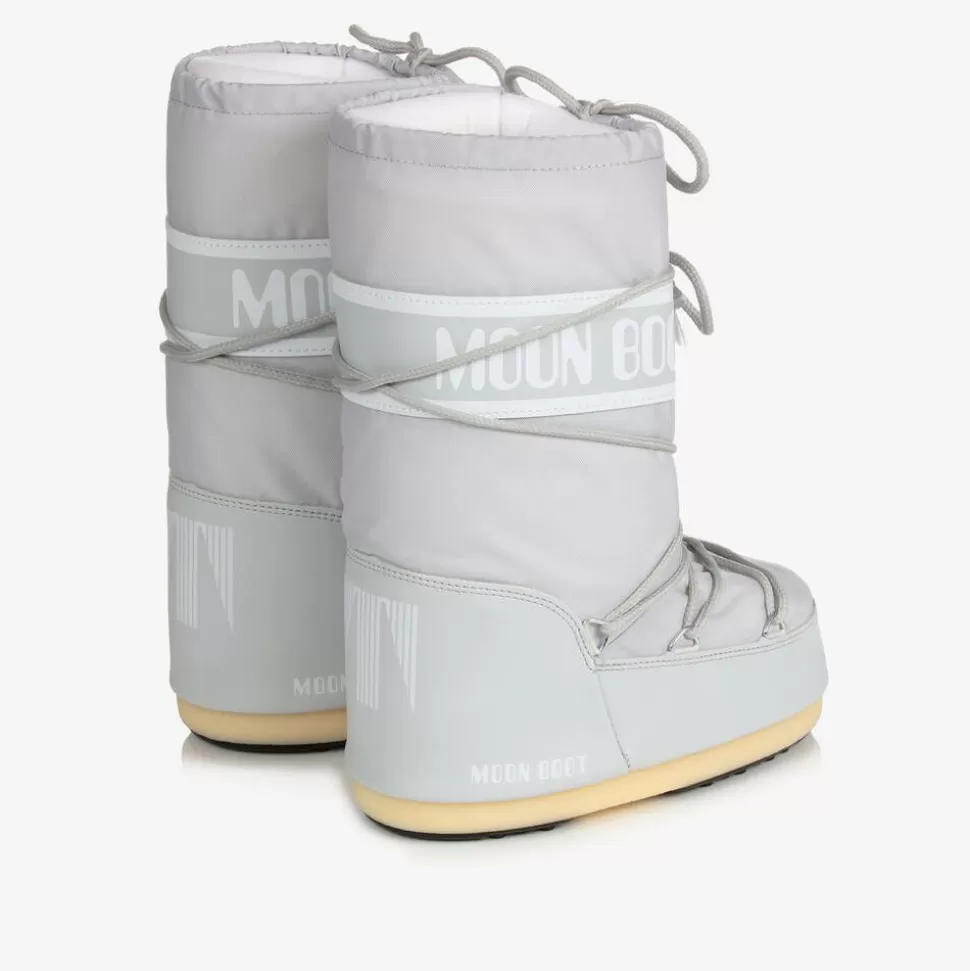 Moon Boot Grey & White Icon Snow Boots^BOY Snow Boots | Snow Boots