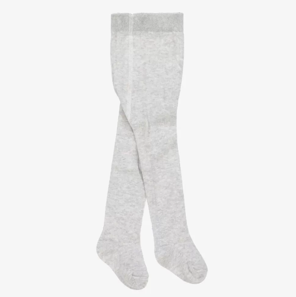 Mayoral Grey Cotton Baby Tights^ Tights