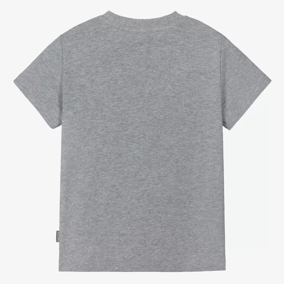 Moschino Kid-Teen Grey Cotton Teddy Bear T-Shirt^ Tops