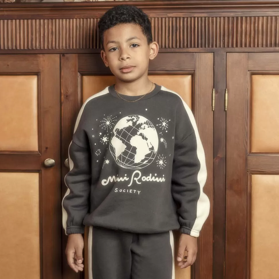 Mini Rodini Grey Graphic Organic Cotton Sweatshirt^BOY Tops
