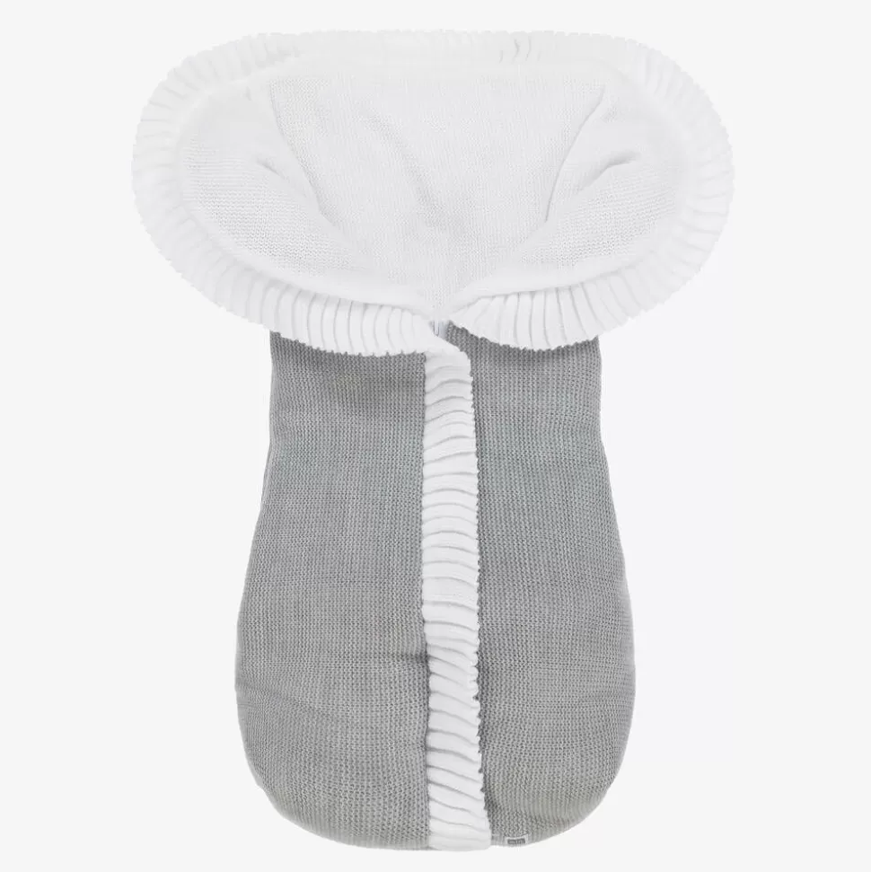 Minutus Grey Knitted Baby Nest (75cm)^ Nests