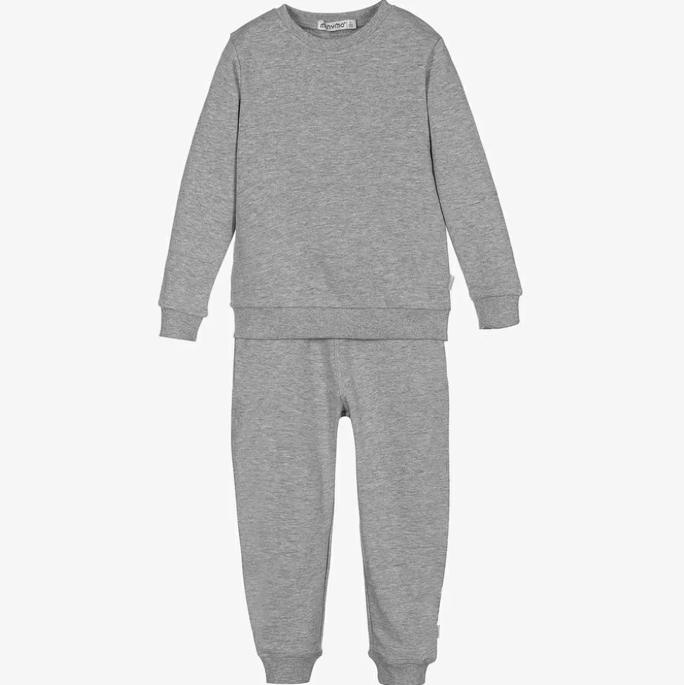 Minymo Grey Marl Cotton Tracksuit^BOY Tracksuits | Tracksuits