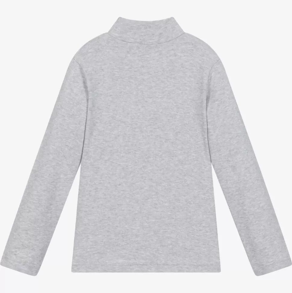 Everything Must Change Grey Marl Cotton Turtleneck Top^ Tops