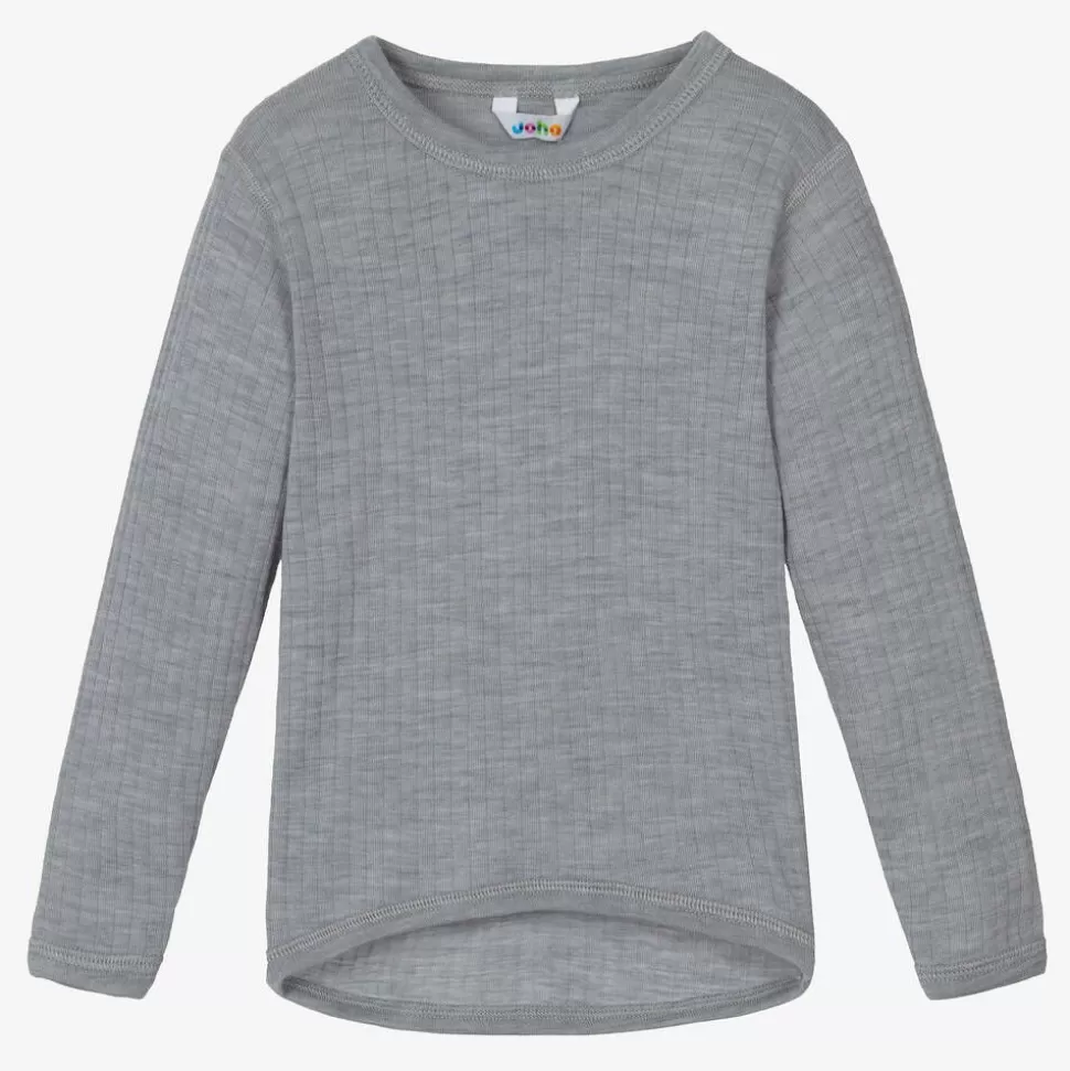 Joha Grey Merino Wool Knitted Top^BOY Underwear