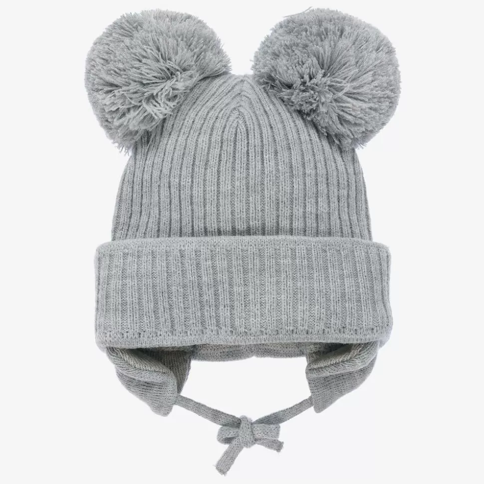 Sätila of Sweden Grey Minnie Double Pom-Pom Hat^ Hats