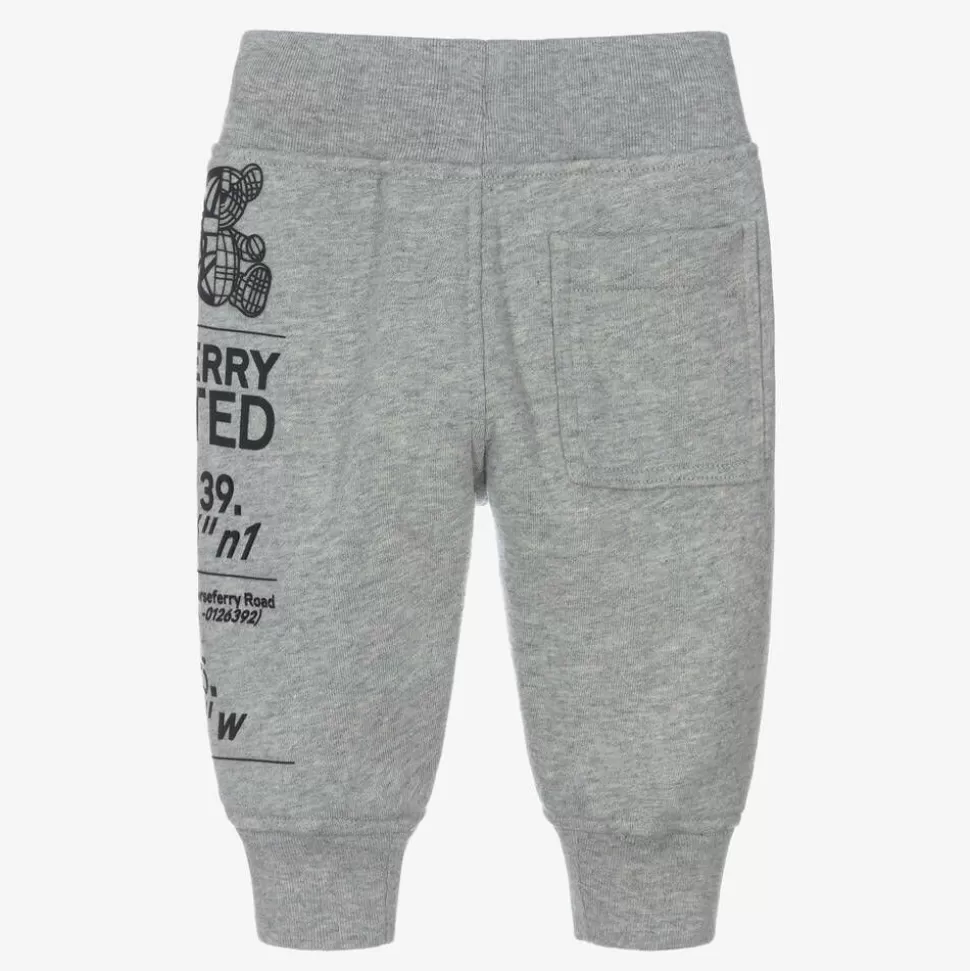 Burberry Grey Montage Logo Baby Joggers^BOY Trousers | Trousers