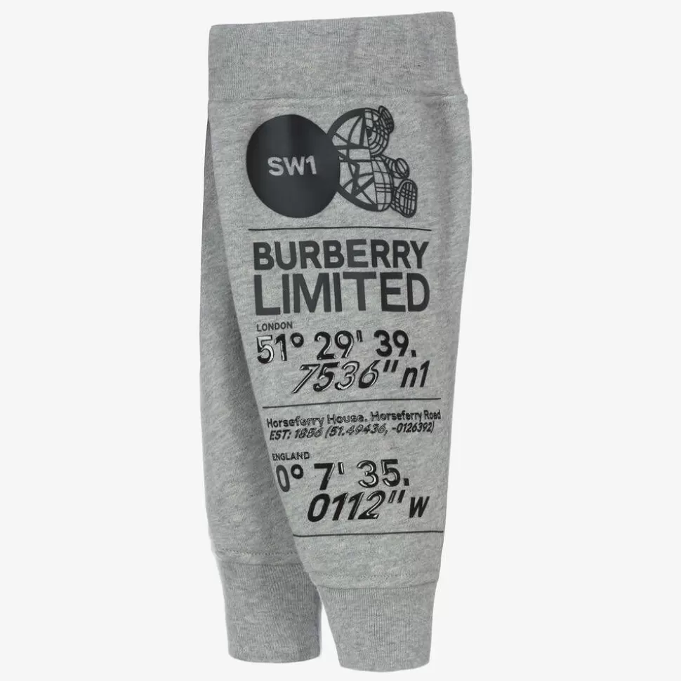 Burberry Grey Montage Logo Baby Joggers^BOY Trousers | Trousers