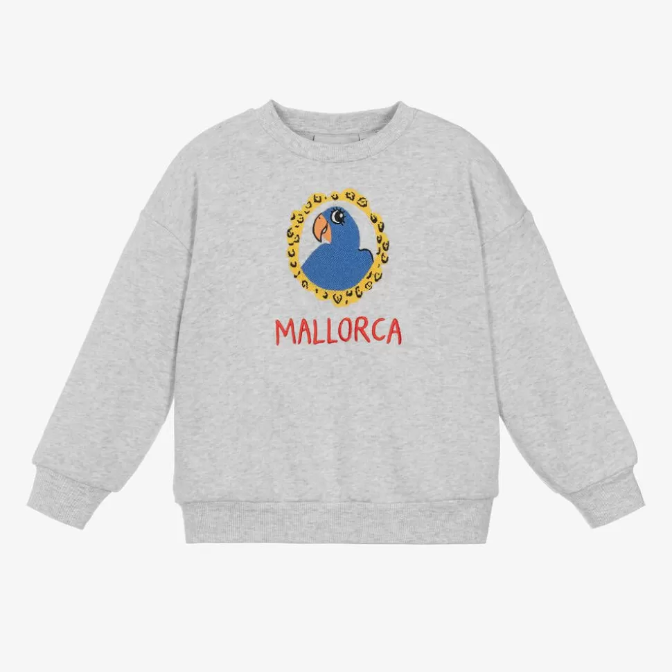 Mini Rodini Grey Organic Cotton Parrot Sweatshirt^ Tops