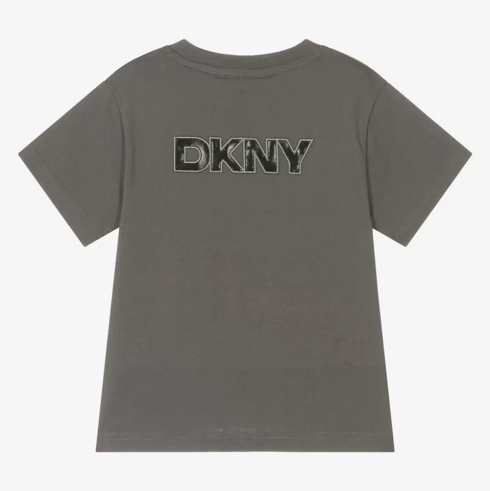 DKNY Grey Organic Cotton T-Shirt^BOY Tops