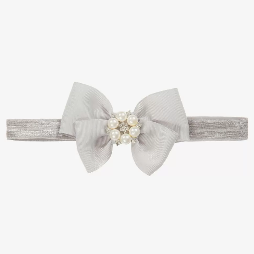 Cute Cute Grey Ribbon Bow Headband^ Hair Accessories