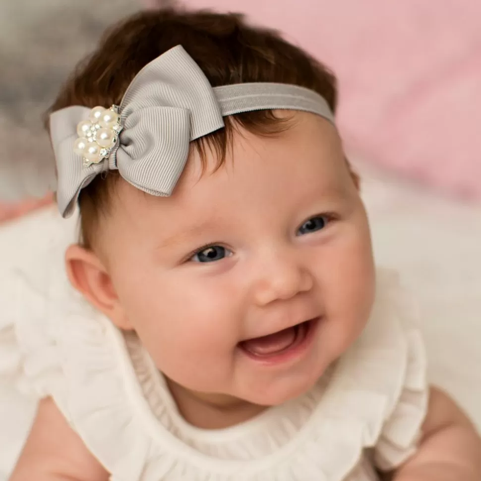 Cute Cute Grey Ribbon Bow Headband^ Hair Accessories