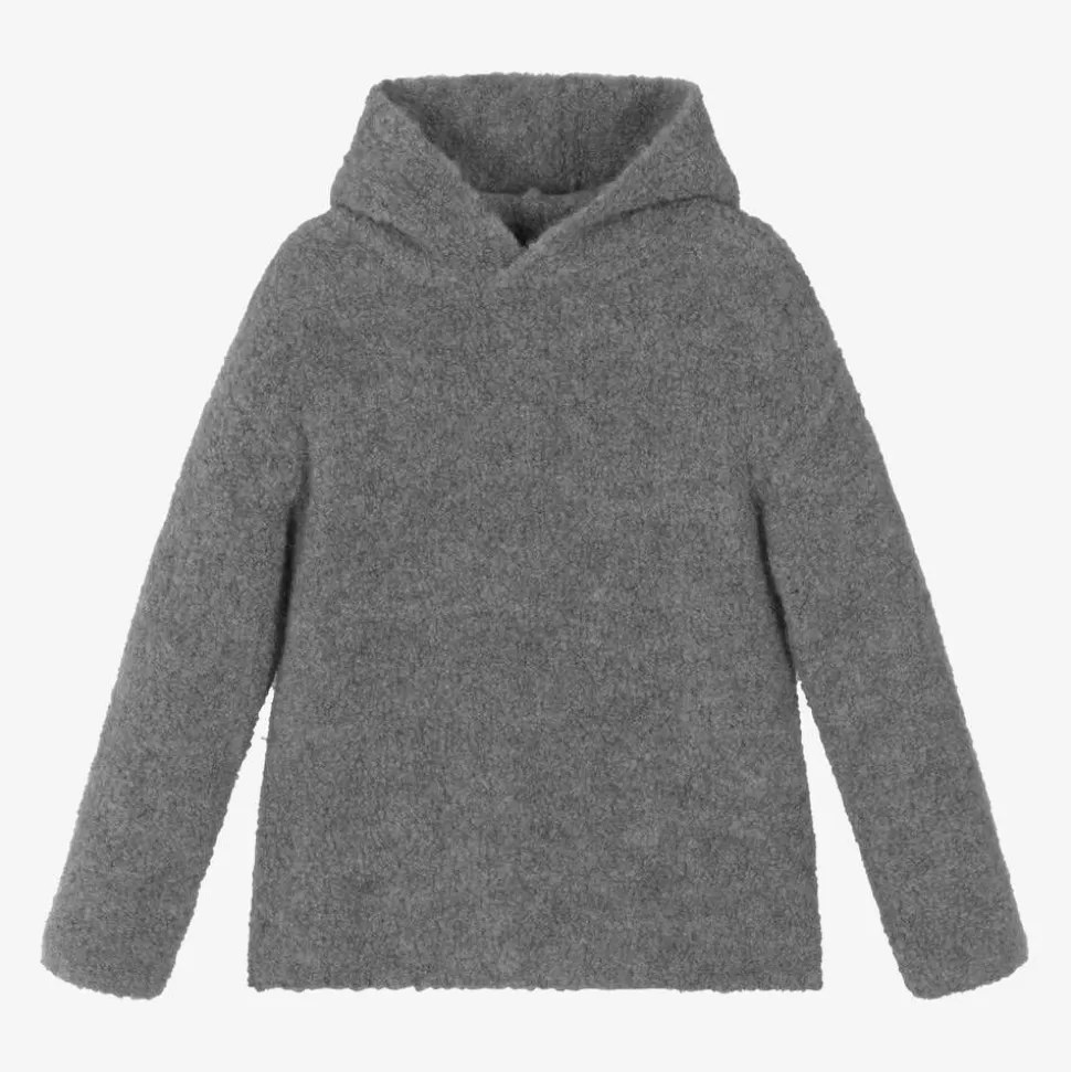 Il Gufo Grey Wool Fleece Hoodie^BOY Tops