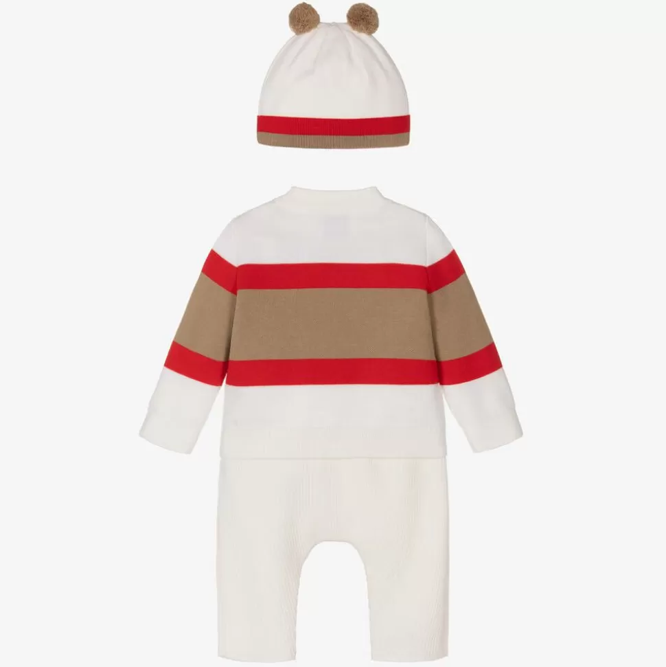 Burberry Icon Stripe Knitted Wool Baby Trouser Set^ Gifts