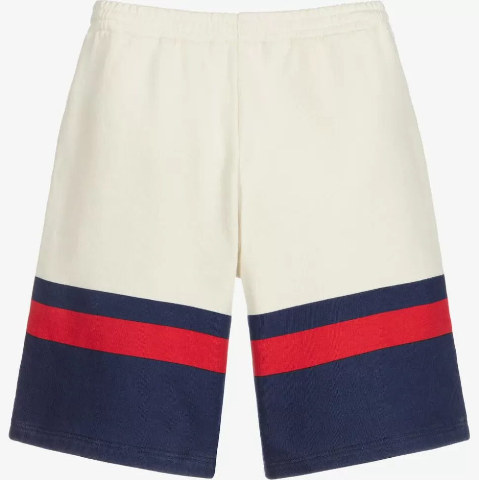 Gucci Ivory & Blue Jersey Shorts^BOY Shorts