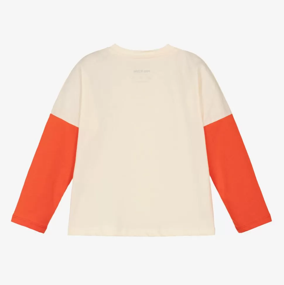 Mini Rodini Ivory & Orange Organic Cotton Top^BOY Tops
