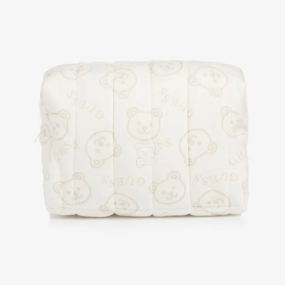 Guess Ivory & Beige Bear Wash Bag (23cm)^BOY Bags | Bags