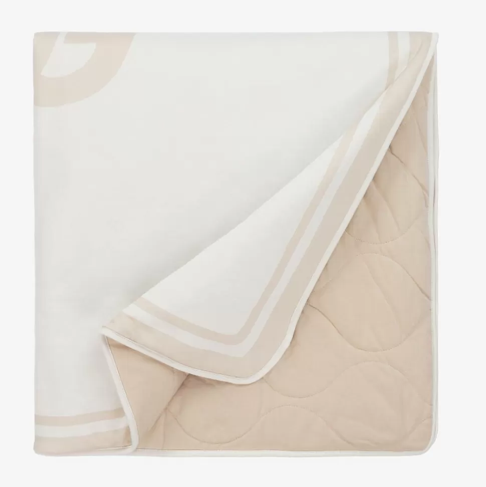 Dolce amp; Gabbana Ivory & Beige Padded DG Blanket (81cm)^ Gifts
