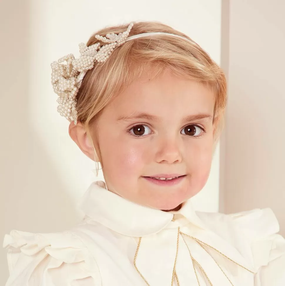 Sienna Likes To Party Ivory Beaded Hairband^ Hair Accessories