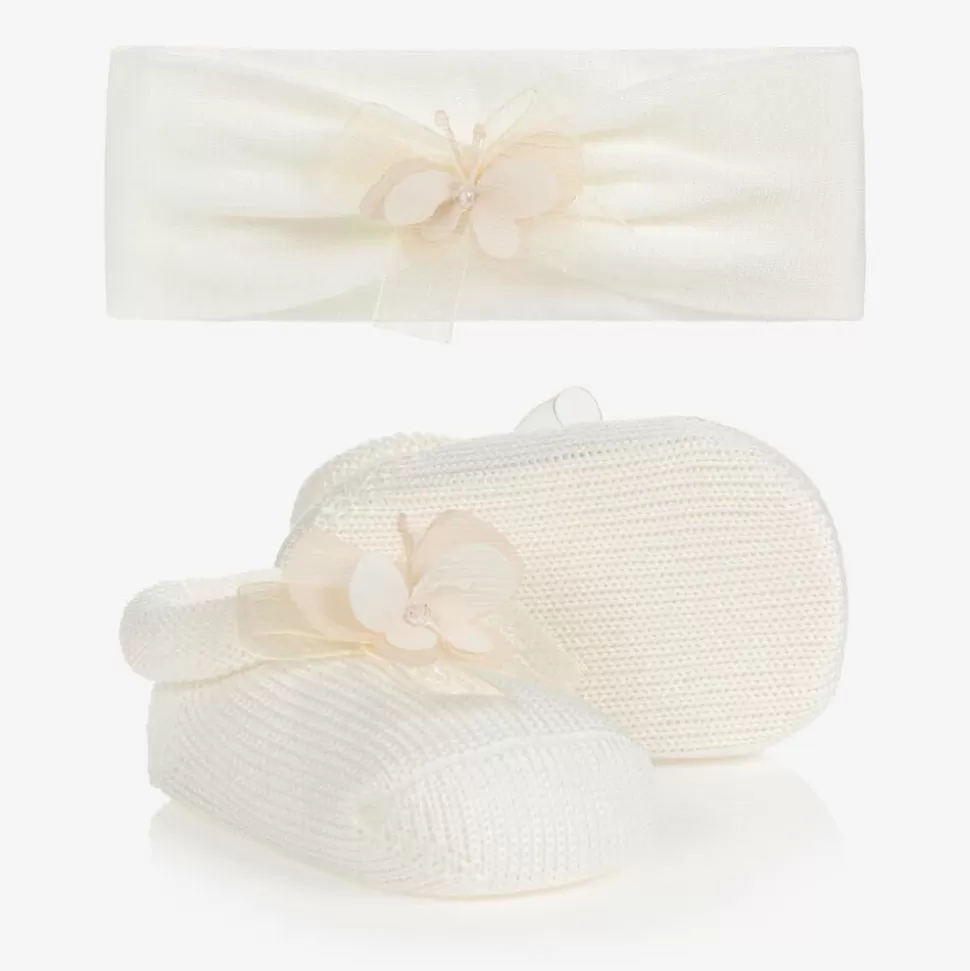 Story Loris Ivory Booties & Headband Set^ Hair Accessories | Hair Accessories