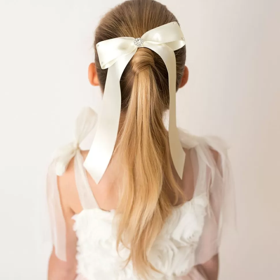 Cute Cute Ivory Bow Hair Clip (13cm)^ Hair Accessories