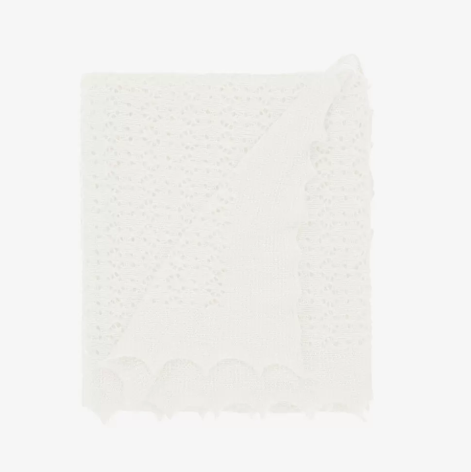 G.H.Hurt amp; Son Ivory Cashmere Shawl (122cm)^ Gifts