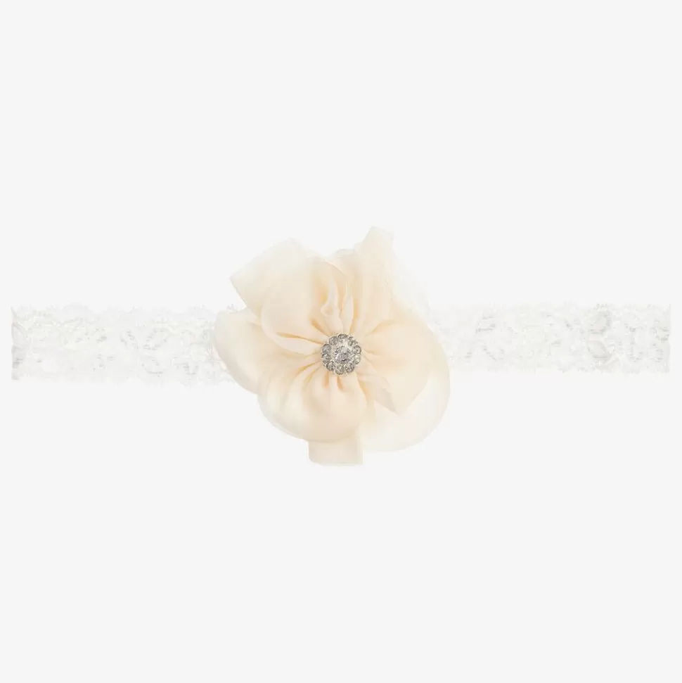 Cute Cute Ivory Chiffon Flower Headband^ Hair Accessories