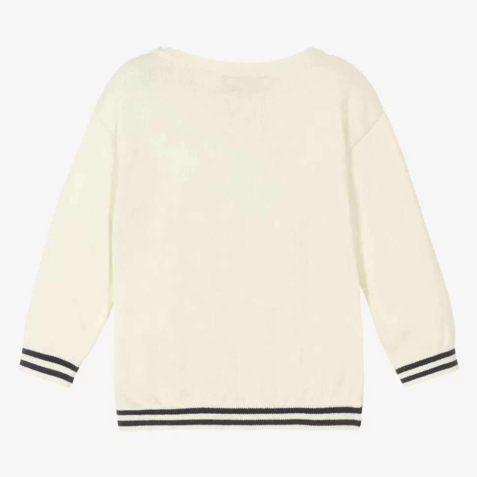 Moschino Baby Ivory Cotton & Wool Sweater^ Tops