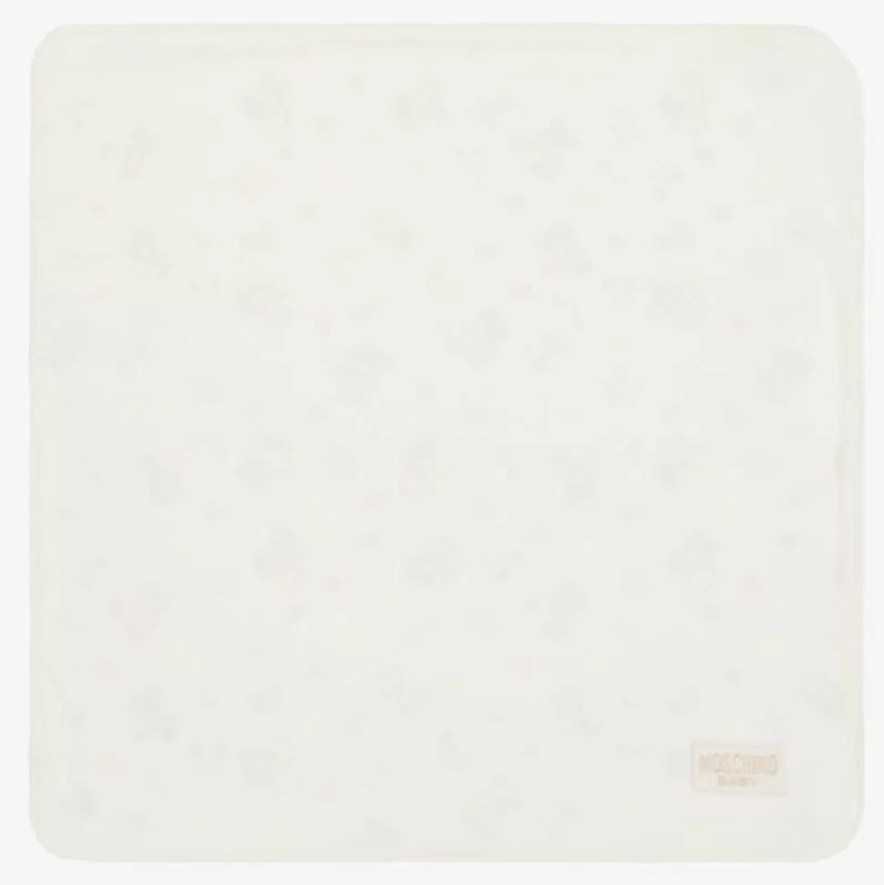 Moschino Baby Ivory Cotton Blanket (70cm)^ Blankets & Shawls
