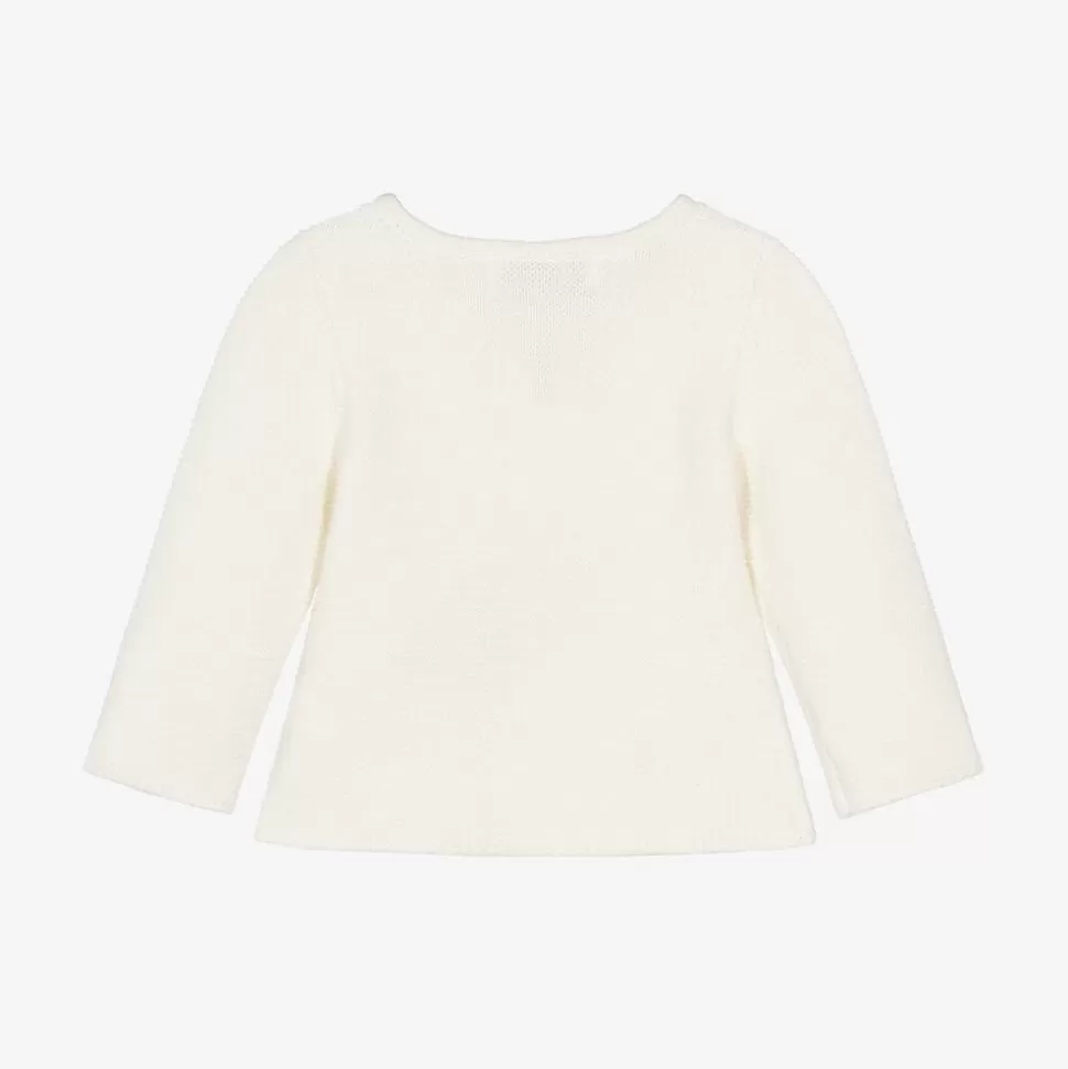Beau KiD Ivory Cotton Knit Baby Cardigan^BOY Tops